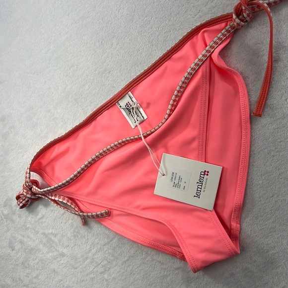 NWT‎ Lemlem M Pink Lena Bikini Bottom Coral Pink Print HSS2123 - Picture 1 of 11